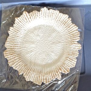 Beautiful sets of 10 +white charger with gold accent #wedding #birthday # Party